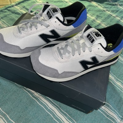 M-17 - New Balance 515v2 White Grey & Blue Suede Yellow 2019 ML515TRC 10.5
