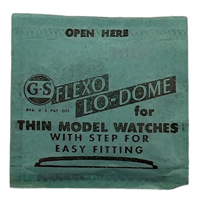 Flexo Lo Dome Thin Crystal x 1 G-S PK Round 22.5 to 31.7 mm YOUR CHOICE VTG NOS