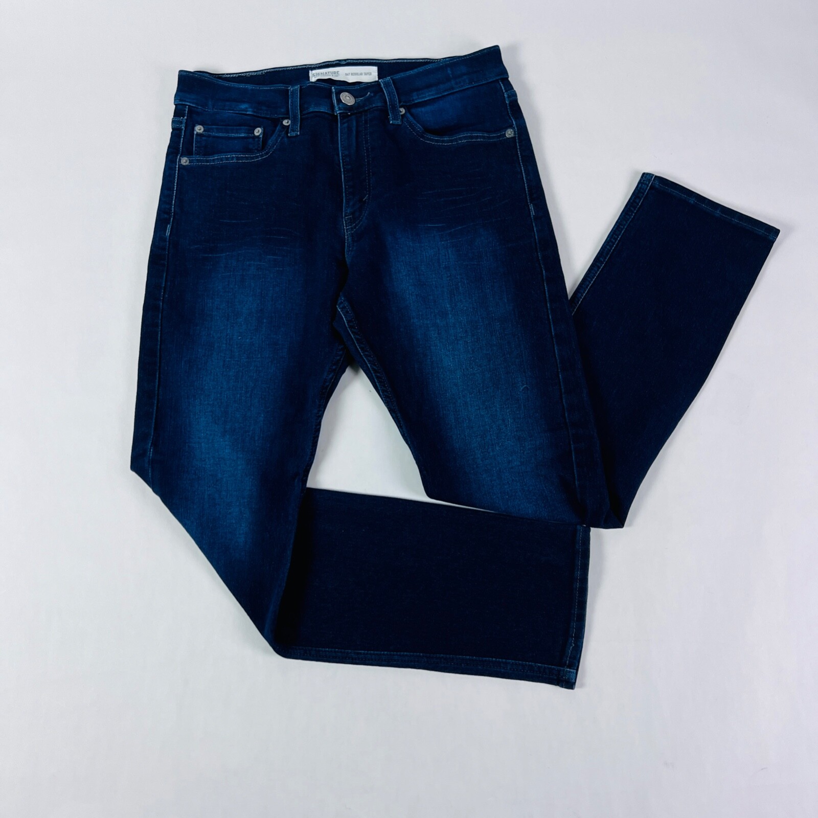 Levis Signature S47 Regular Taper Mens Jeans Size 29 x 30 (30 x 27.5) Dark  Wash | eBay