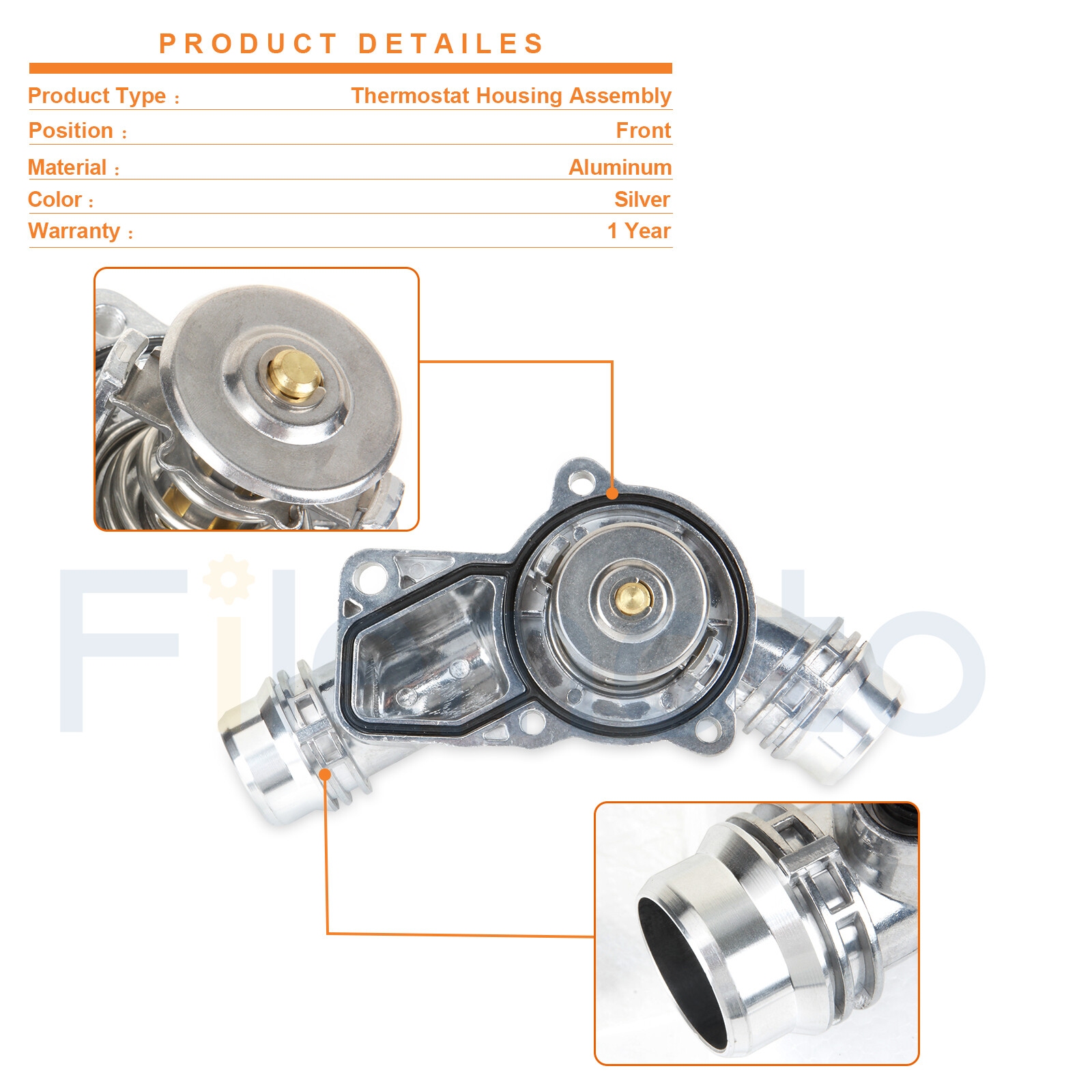 Thermostat Assembly w/ Housing for BMW E46 E39 325i 330i 525i 530i 528i X5 X3 Z4