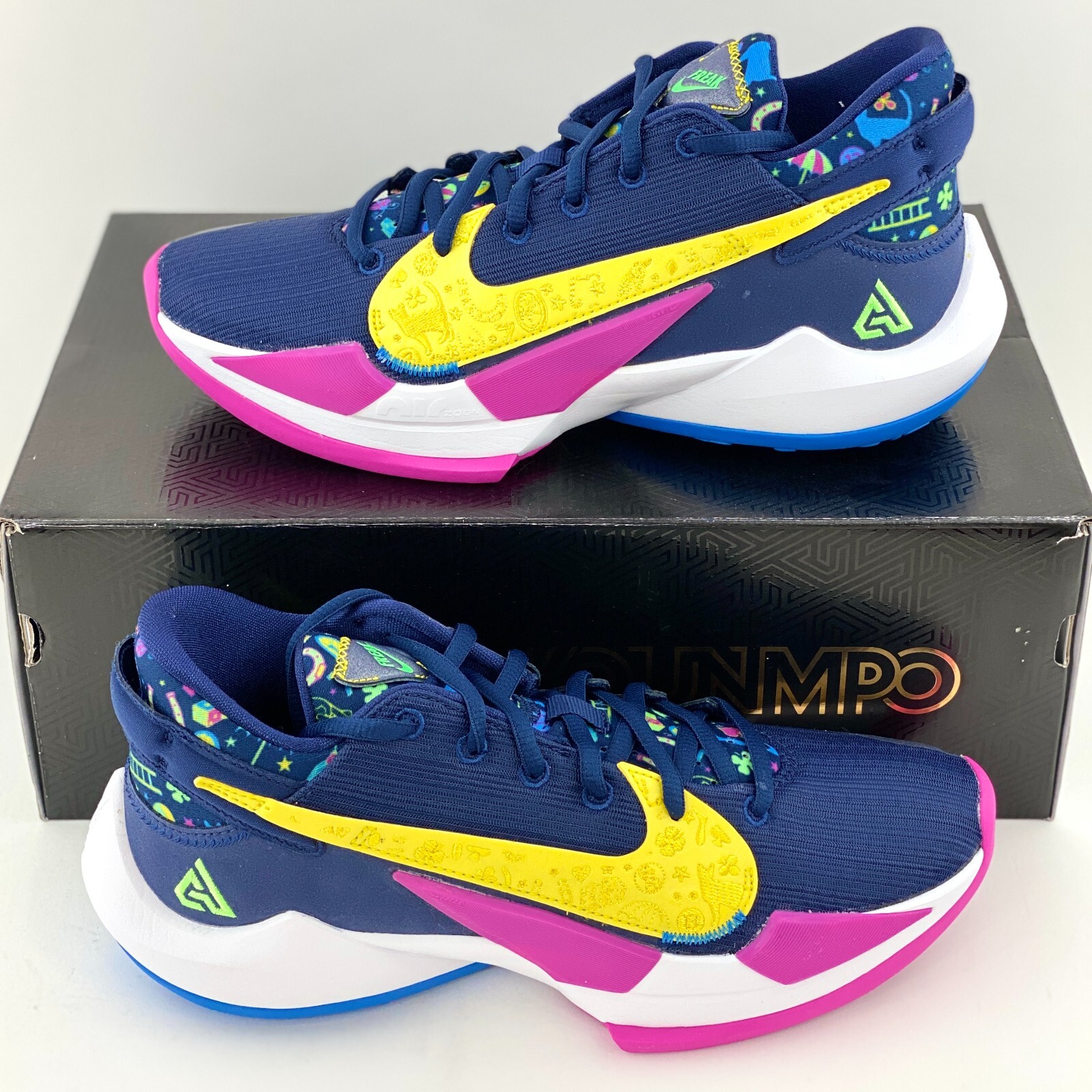 公式正規品!★ZOOM FREAK 2 BASKETBALL Nike Zoom Freak 2 White Cement Giannis Basketball Shoes