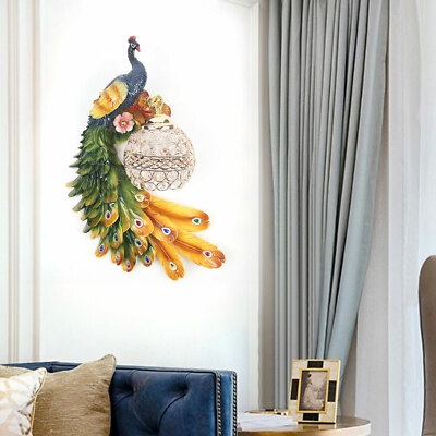 Peacock Wall Lamp Beautiful Decoration European Style Creative Wall Sconce USA