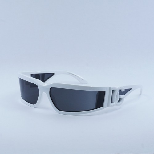 Pre-owned Dolce & Gabbana Dg6198 331287 White/dark Grey 63-16-130 Sunglasses In Gray
