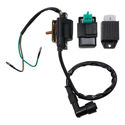 3Pcs Ignition Coil CDI Box Rectifier Regulator For Motorcycle Bike Scooters.