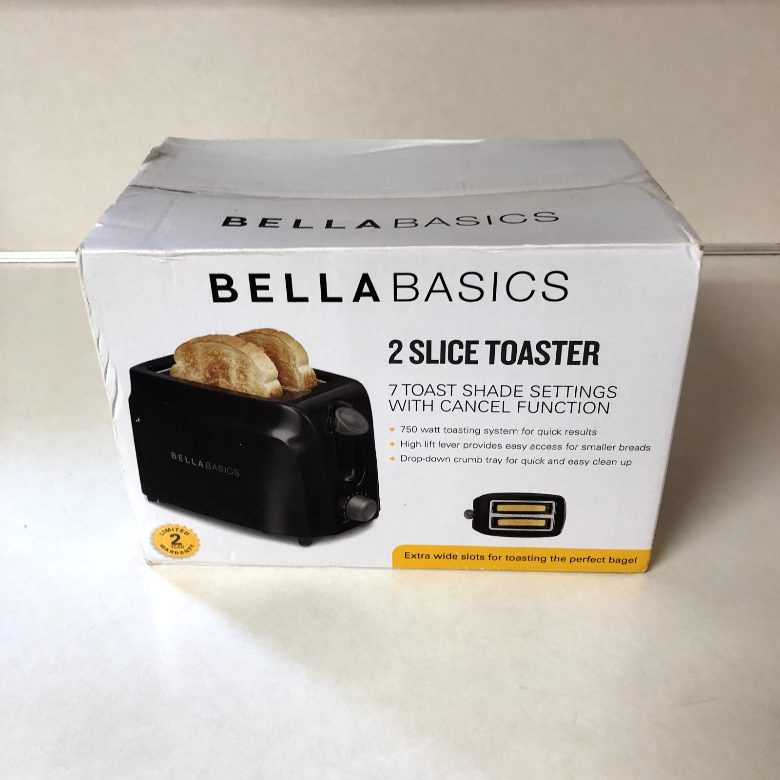 bella 2 slice toaster