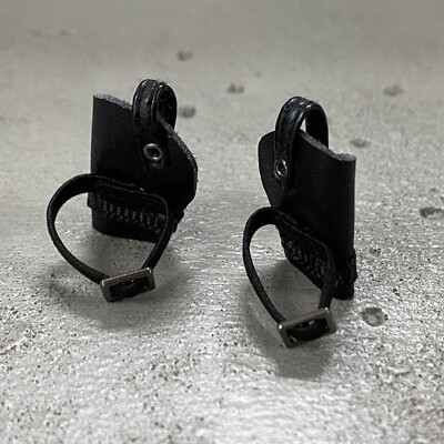 SU-LH-S-BLK: 1/12 Black Leg Gun Holsters x 2 (Left & Right) for 6'' slim body