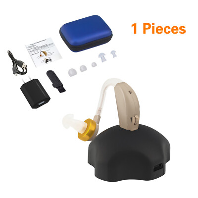 Digital Hearing Aids Rechargeable Invisible BTE Severe Loss Ear Aids High-Power