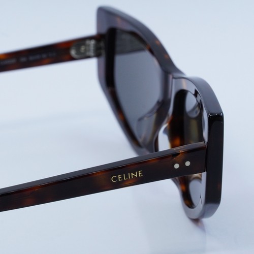 Pre-owned Celine Cl40223f 52a Dark Havana/smoke 56-18-145 Sunglasses In Gray