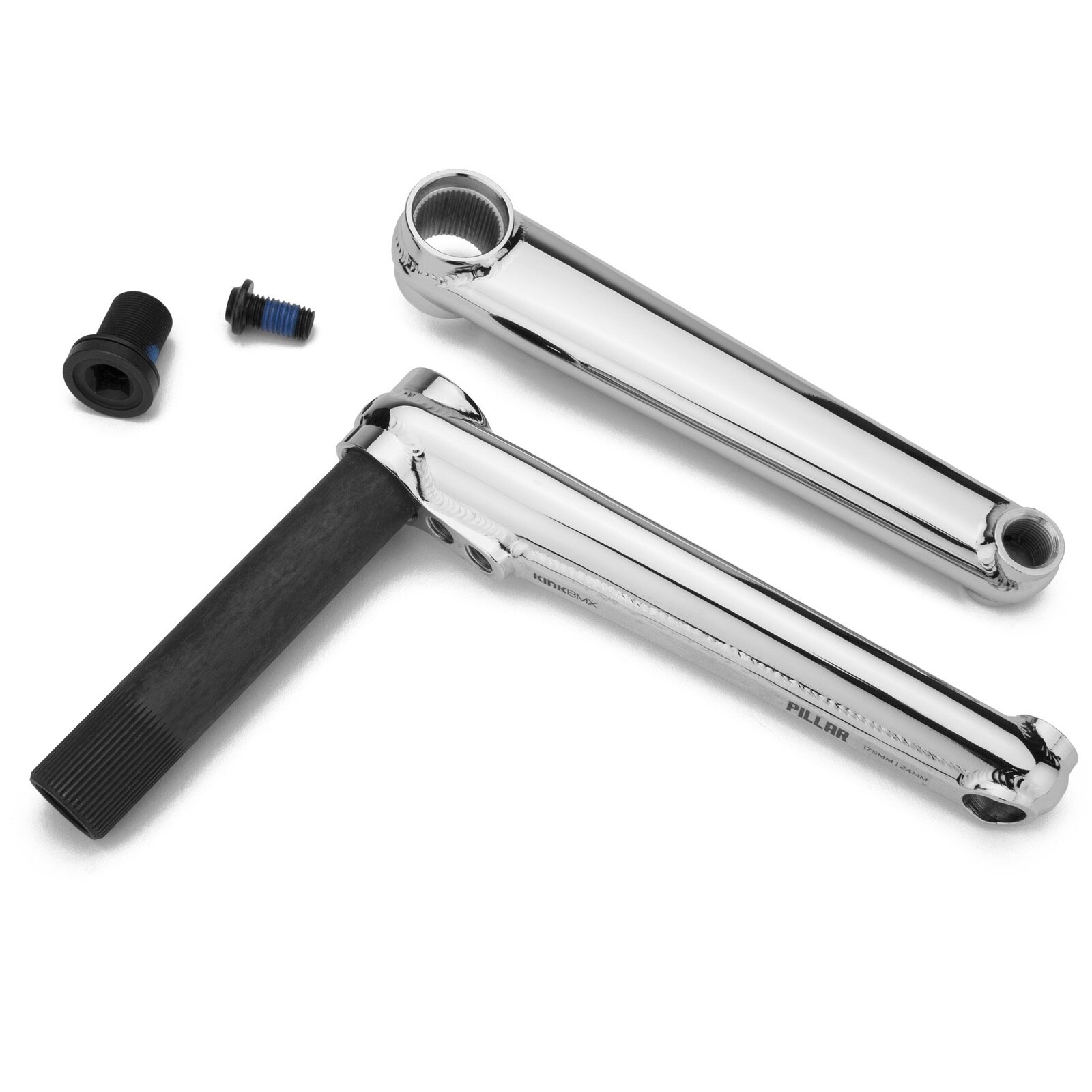 Kink Pillar (Chrome) 2-Piece 175mm BMX Bicycle Cranks 22mm