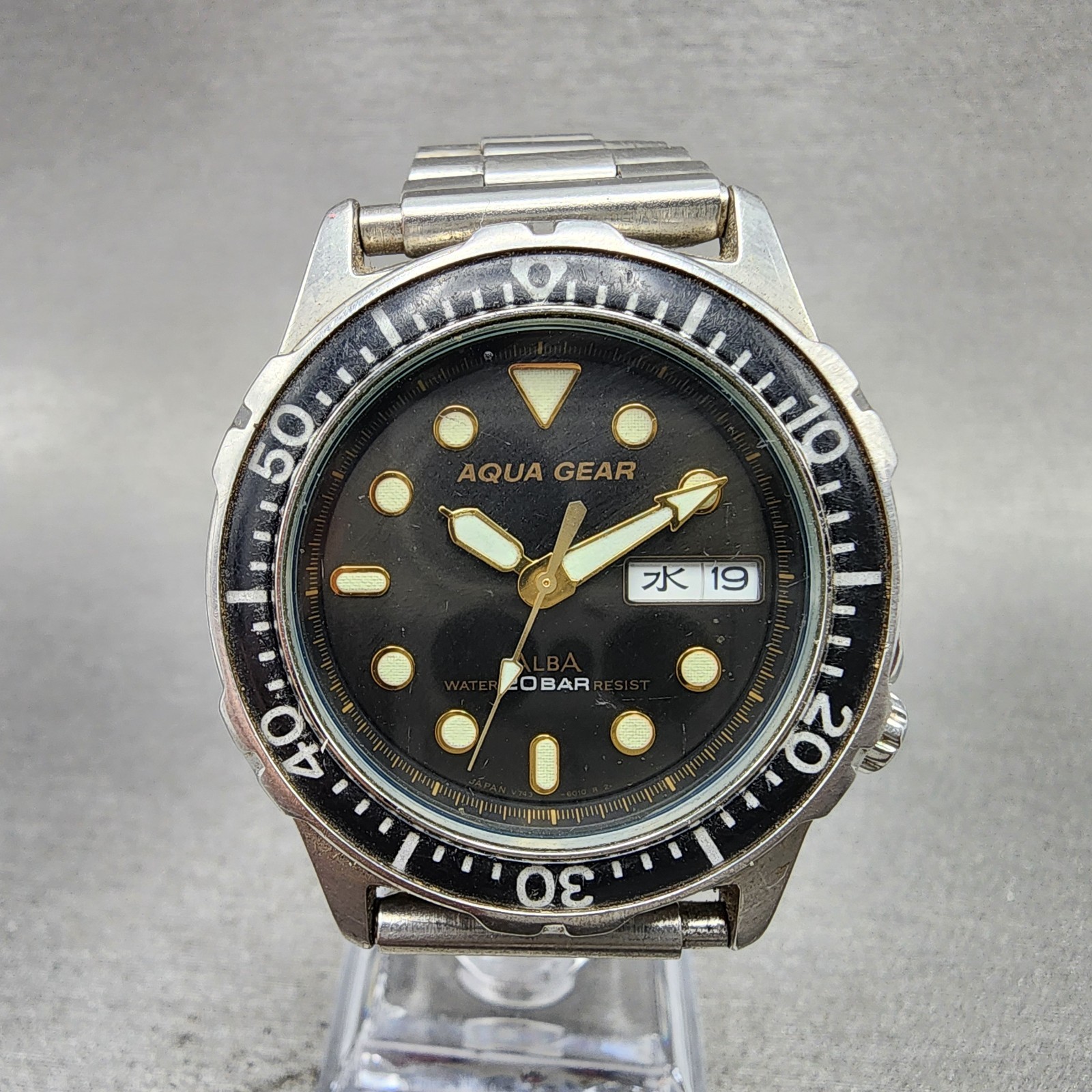 SEIKO 中古！ペプシ SEIKO ALBA アクアギア オートマチック 美品 ALBA 