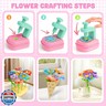 beefunni Flower Bouquet Craft Kits, DIY Arts and Crafts for Kids 4-6-8, Upgrade Colorful Flowers Toys for 4 5 6 7 8+Year Old Girl Birthday Gifts Ideas,Toddler Creative Educational Activities