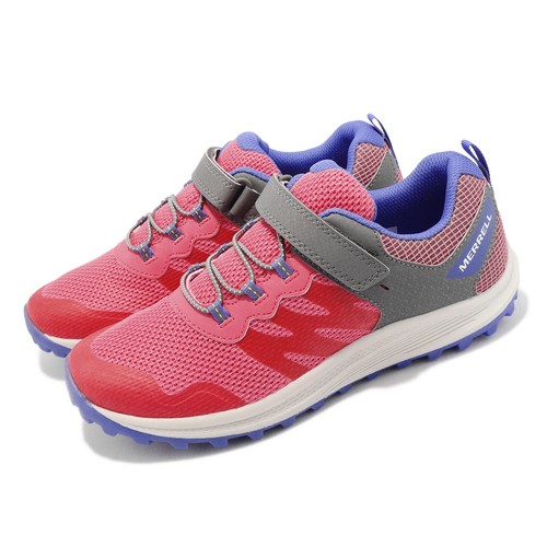 Merrell Nova 3 Lava Pink Grey Blue Kids Women Trail Running Shoes MK166787