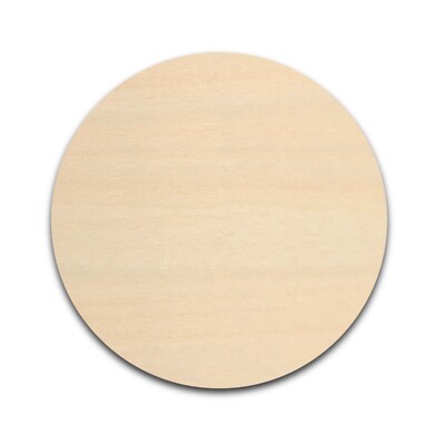 Circle Round Wood Cutout Shape Unfinished Various Size & Qty 1/8'' Craft Hobby