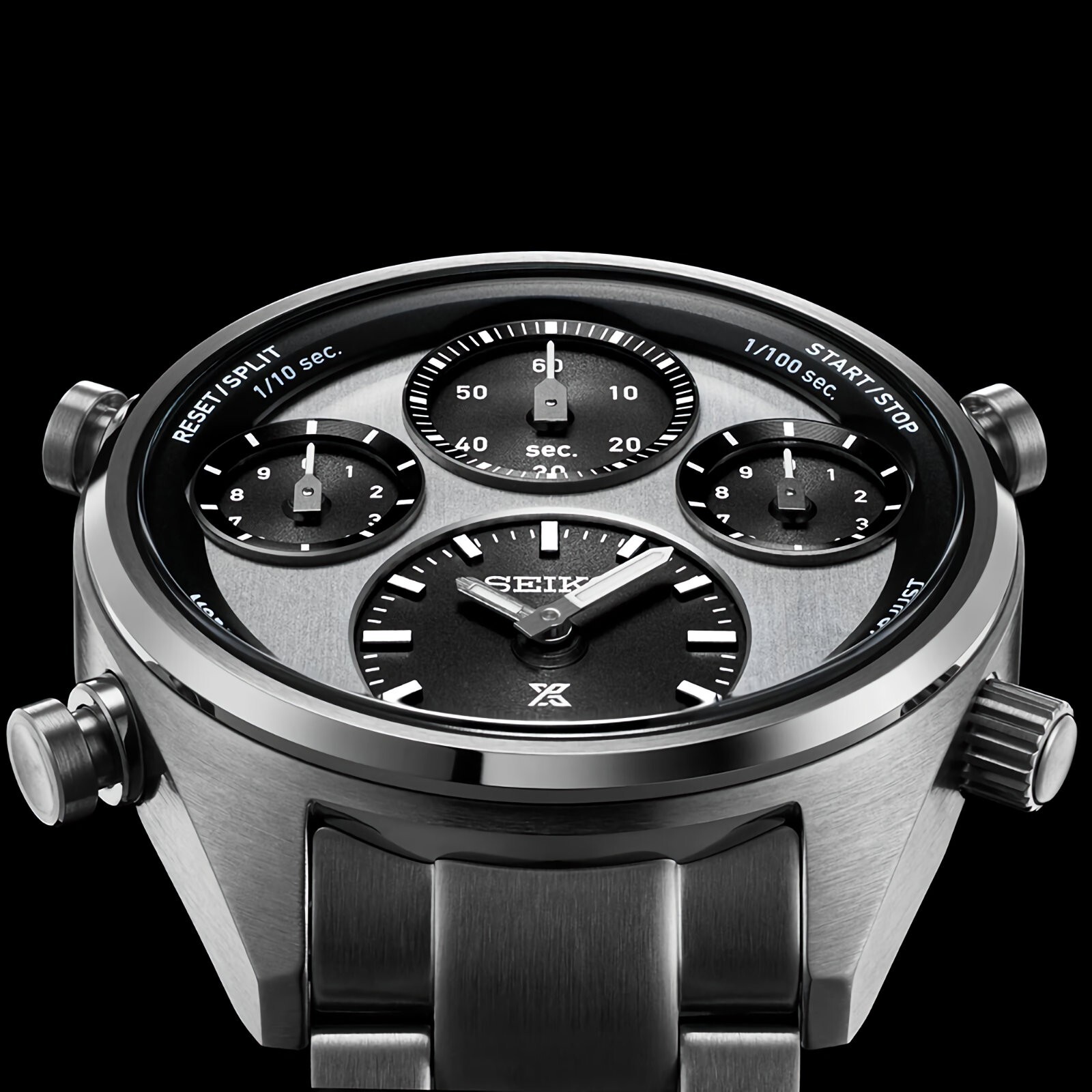 Pre-owned Seiko Prospex Speedtimer Sfj001 White Dial Chronograph Stainless Steel Men Watch