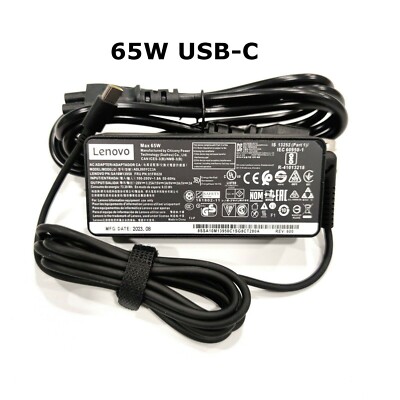 Genuine OEM Lenovo 65W USB-C Adapter Charger ThinkPad X1 Carbon Yoga ADLX65YLC3A