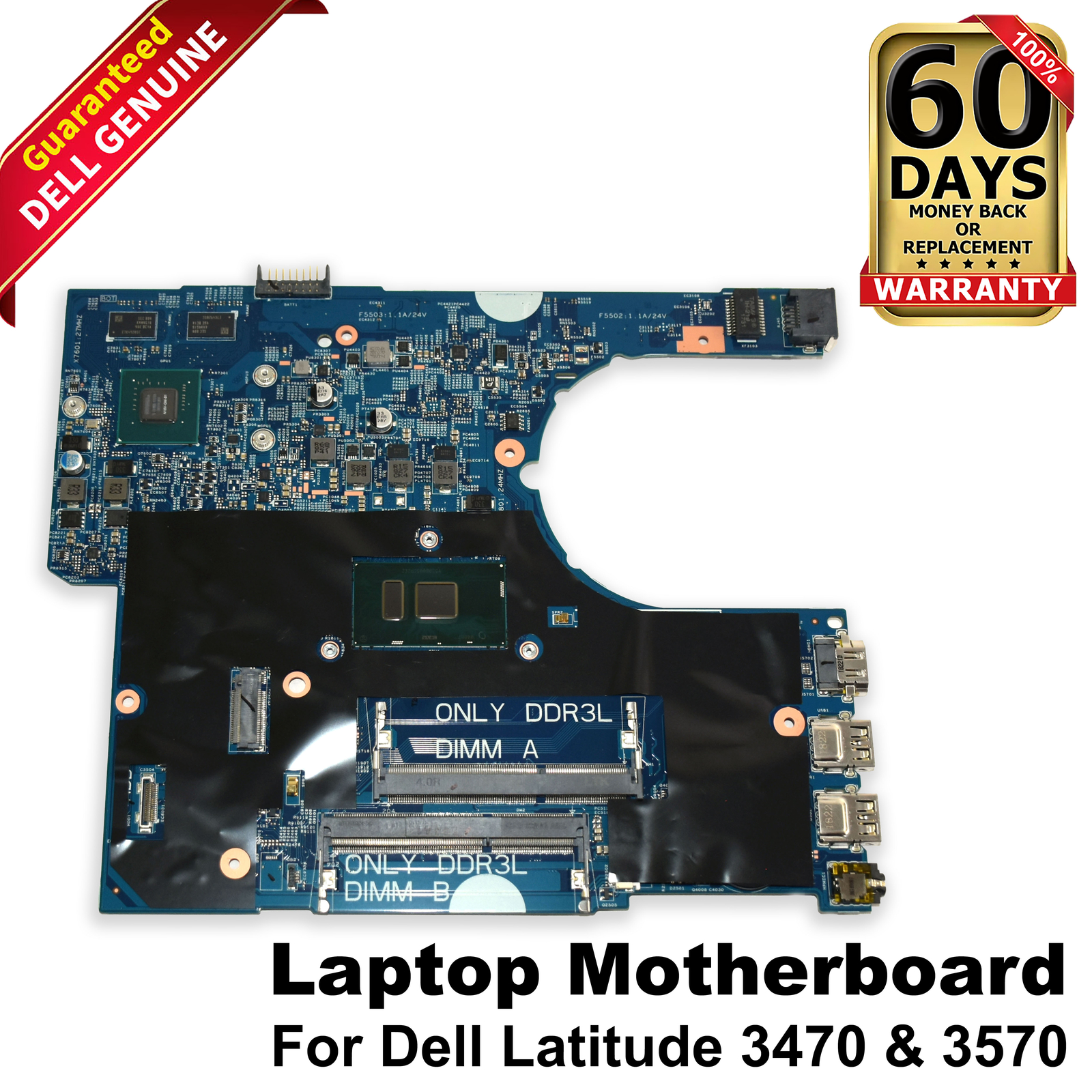 Dell Latitude 3470 3570 Core i7-6500U 2.5GHz DDR3L Nvidia Motherboard 0KCD9 - Picture 1 of 7