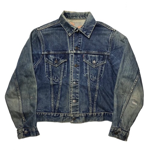 Vintage Levis Big E 557XX Denim Jacket Trucker Type III 60s 1960s O Stamp  Sz 40
