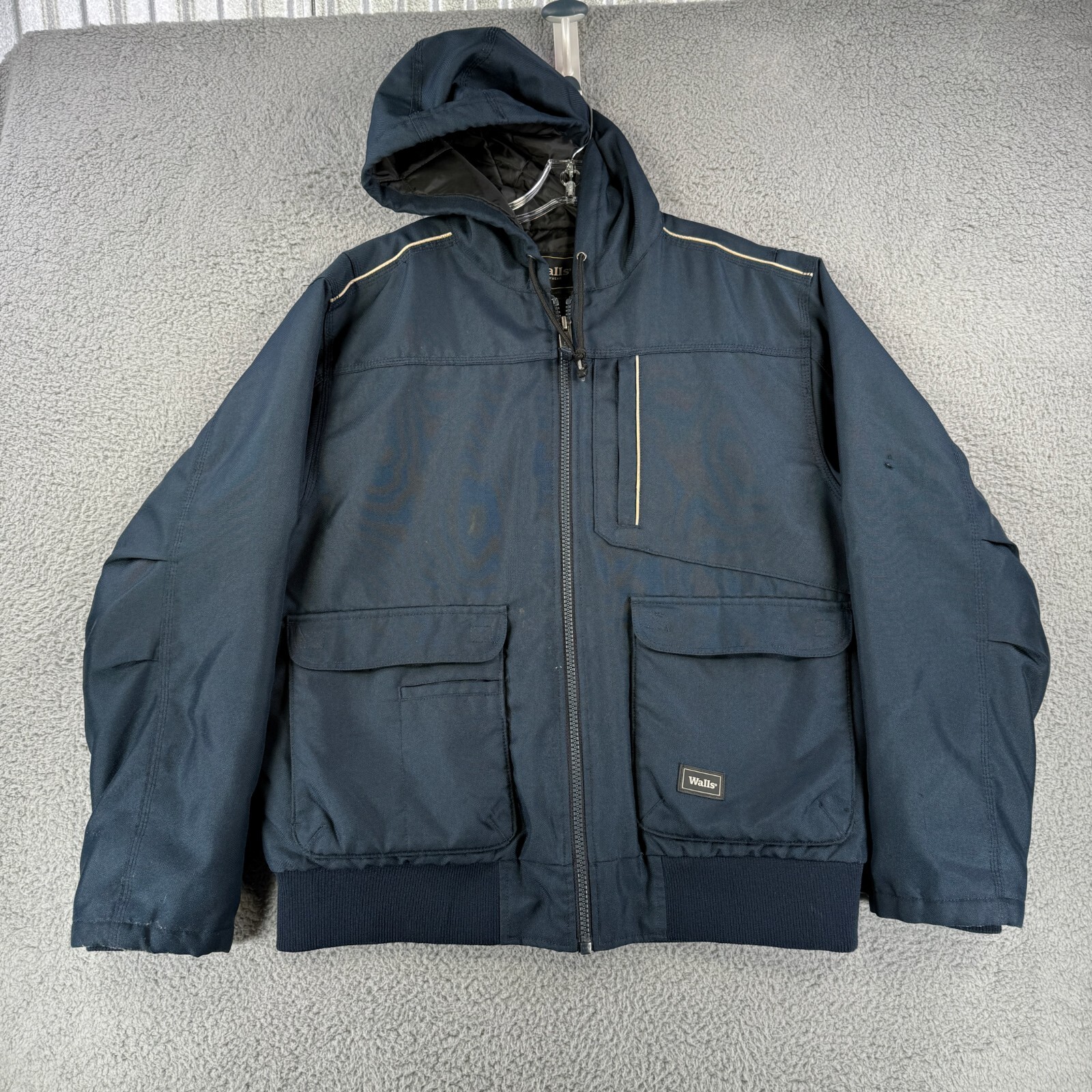 walls/ワークジャケット/ブルー/M/中綿 Walls Workwear Full Zip Jacket Mens Large Blue Hooded