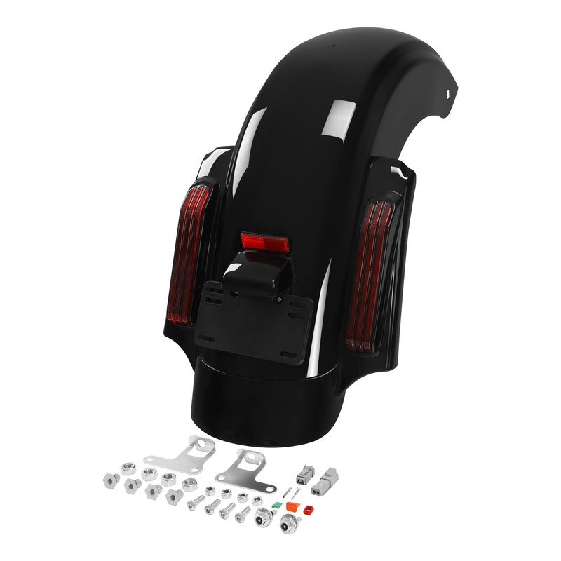 Rear Fender LED System Fit For Harley Touring Road Glide 2014-2024 Vivid Black