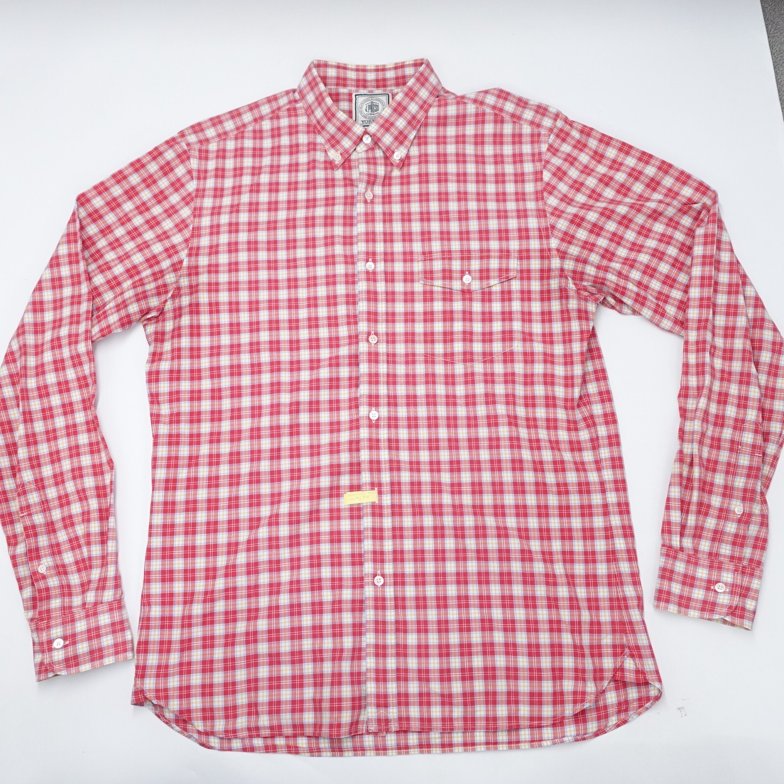 J.PRESS - J.PRESS RED LABEL チェックシャツ J. Press Shirt Men's XL Red White Check Long Sleeve Pocket