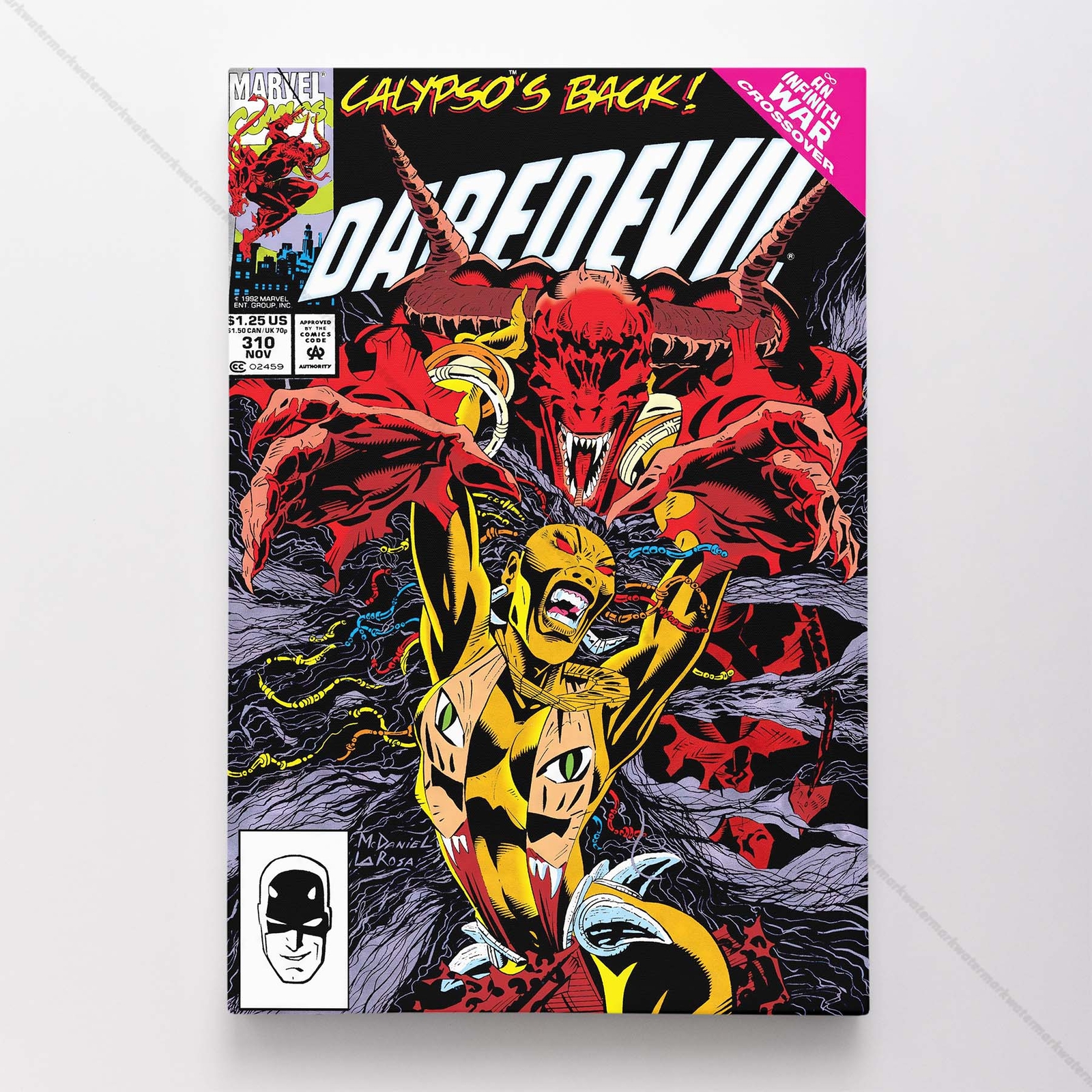 Daredevil Poster Canvas Vol 1 #310 Comic Book Art Print