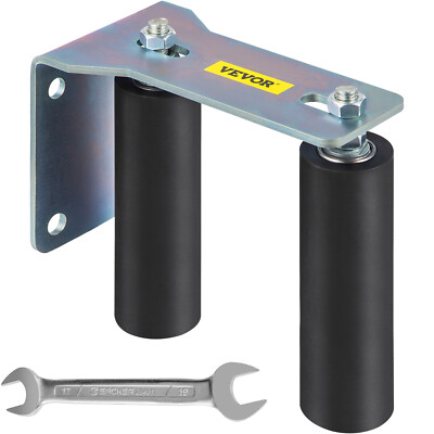 VEVOR Gate Roller Guide Sliding Gate Guide w/90° Bracket 6'' Black Nylon Roller