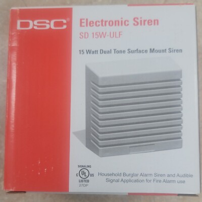 DSC Electronic Siren - SD 15W-ULF - 15 Watt Dual Tone Surface Mount Siren