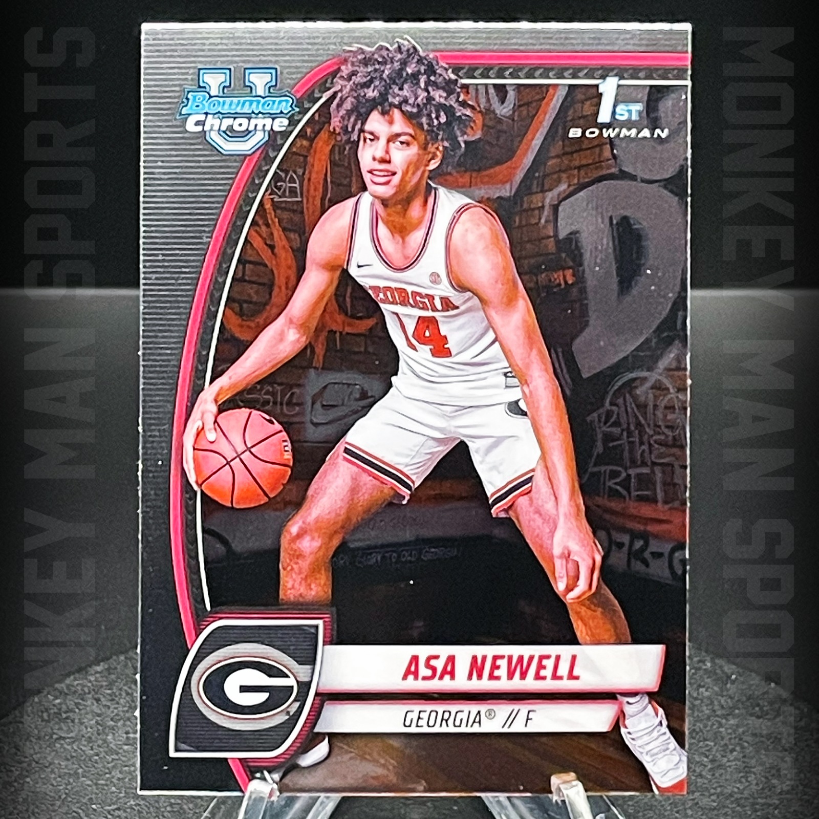 2025 Bowman Chrome U - Asa Newell Rookie RC 1st - #8 GEORGIA HAWKS MINT