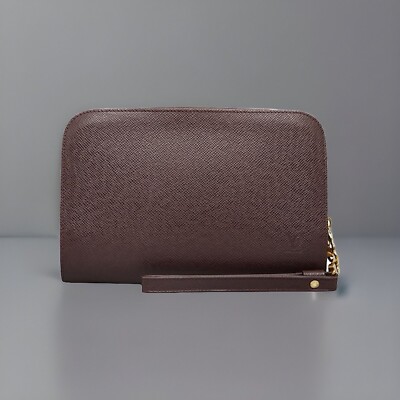 Louis Vuitton Taiga Baikal Purple Orsay Clutch Bag Strap March 2000 in France