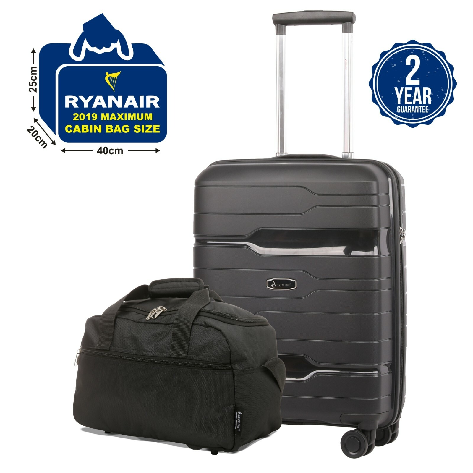 hard shell cabin luggage 55x40x20