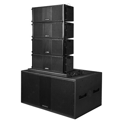 Sound Town Passive Line Array Dual 18'' Sub, 4 Dual 8'' PA, Adpt ZETHUS-218S208X4