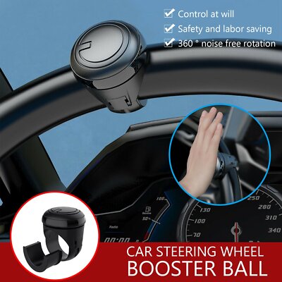 Universal Car Steering Wheel Aid Power Handle Assister Spinner Knob Blacks 12987