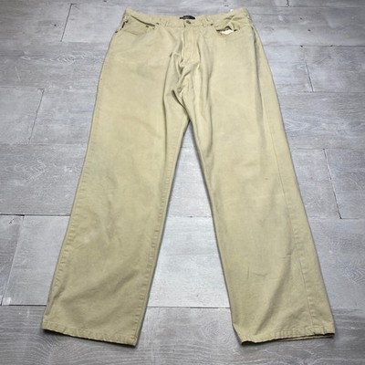 Polo Ralph Lauren Canvas Pants Mens 36x32 Tan Khaki Straight Leg Cotton Workwear
