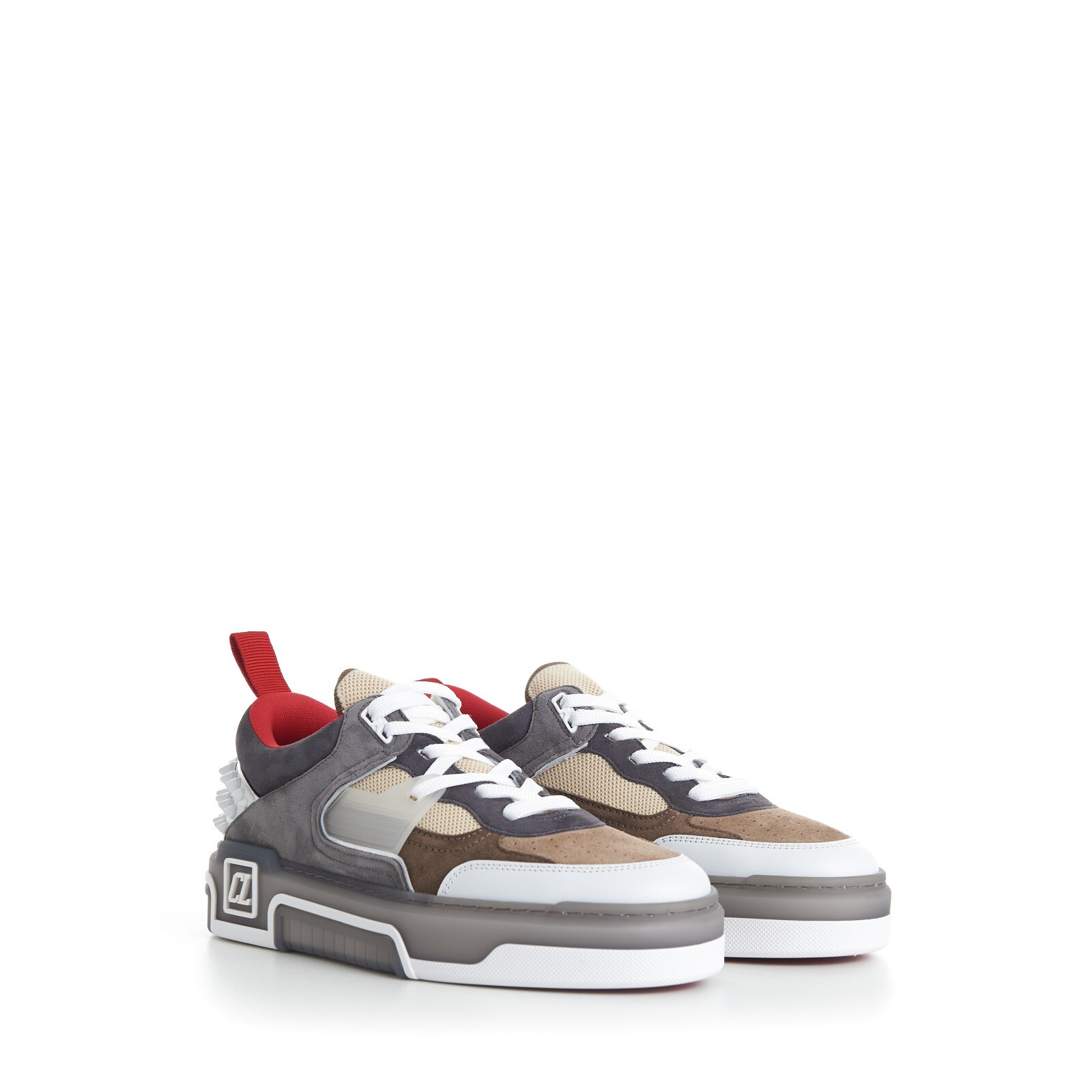 Pre-owned Christian Louboutin 995$ Astroloubi Low Top Sneakers - Leather, Spikes In Multicolor