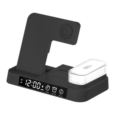 1 Set Wireless Charging Station Magnetic Fast Charging Lamp Clock Charging