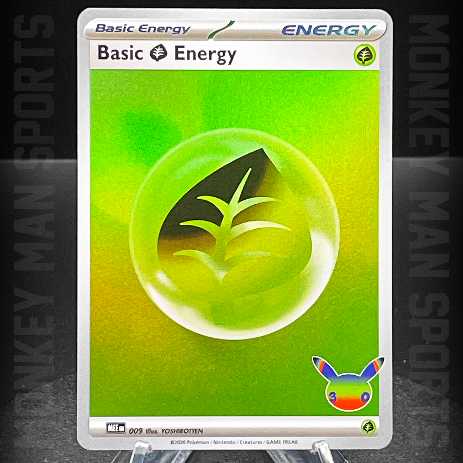 Pokemon 30th Anniversary - Grass Basic Energy - 009 MINT