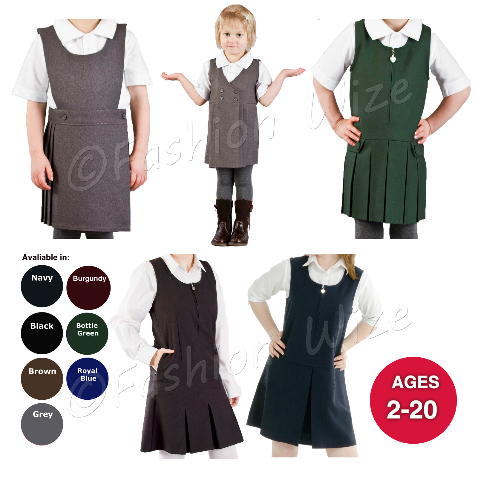 burgundy pinafore school