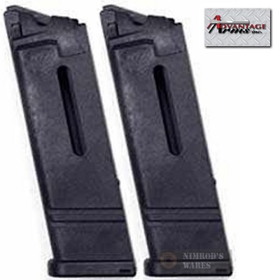 TWO Advantage Arms 22LR 10-Round Magazines for Glock Conversion 19 23 AACLE1923