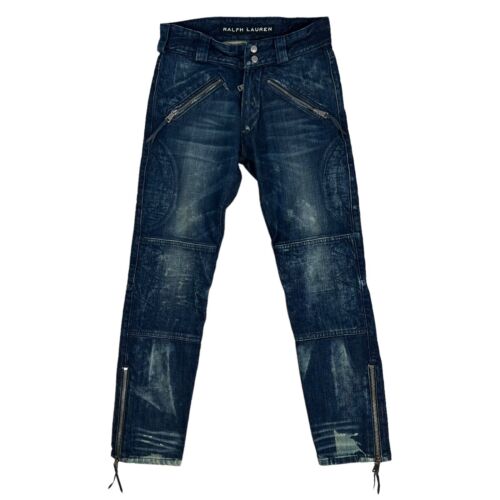 Ralph Lauren Black Label Jeans Polo RRL Biker Moto Blue Ralph Lauren Black Label Jeans Polo RRL Biker Moto Blue