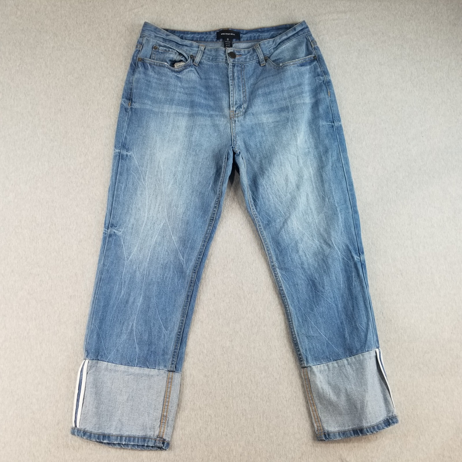 Who What Wear Jeans Women's Sz 8 VTG Light Wash 100% Cotton Normcore Cute Trendy