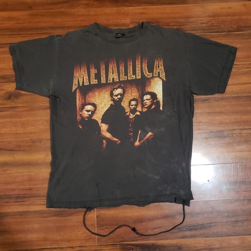 Vintage 90s Metallica Original Distressed Band Tour T Shirt Size