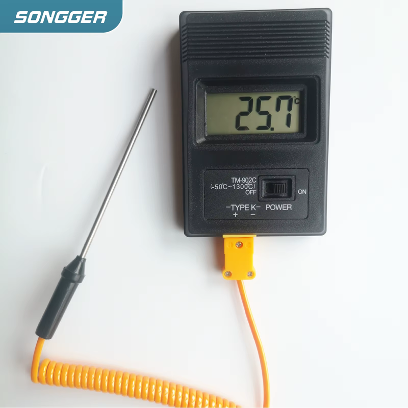 TM902C Handheld Digital Temperature Meter K Type Thermocouple Sensor for Liquid