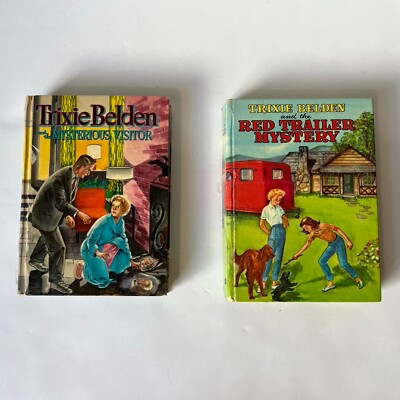 Lot of 2 TRIXIE BELDEN Cello Editions #2 Red Trailer and #4 Mysterious Visitor