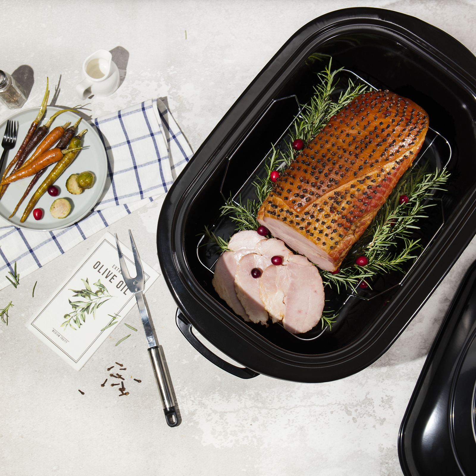 22 Quart Electric Roaster Oven with High-Dome&Self-Basting Lid, Stainless Steel