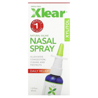Xlear Xylitol Nasal Spray Fast Relief 1 5 жидких унций 45 мл All-Natural,
