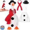 Abbylike Winter Mini Desk Goose Outfit 7 Inch Magnetic Silly Goose Statue Holiday Decor Gifts for Winter Holiday Magnetic Duck Statue Table Desk Key Holder Decor