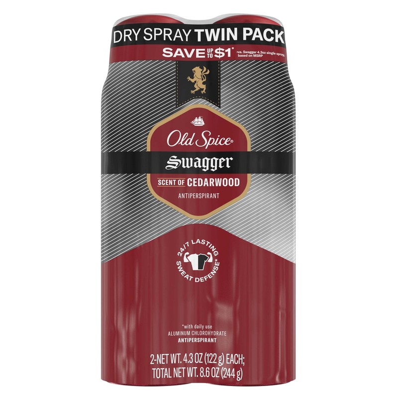 Men'S Antiperspirant Deodorant, Invisible Dry Spray, Swagger, 4.3Oz (