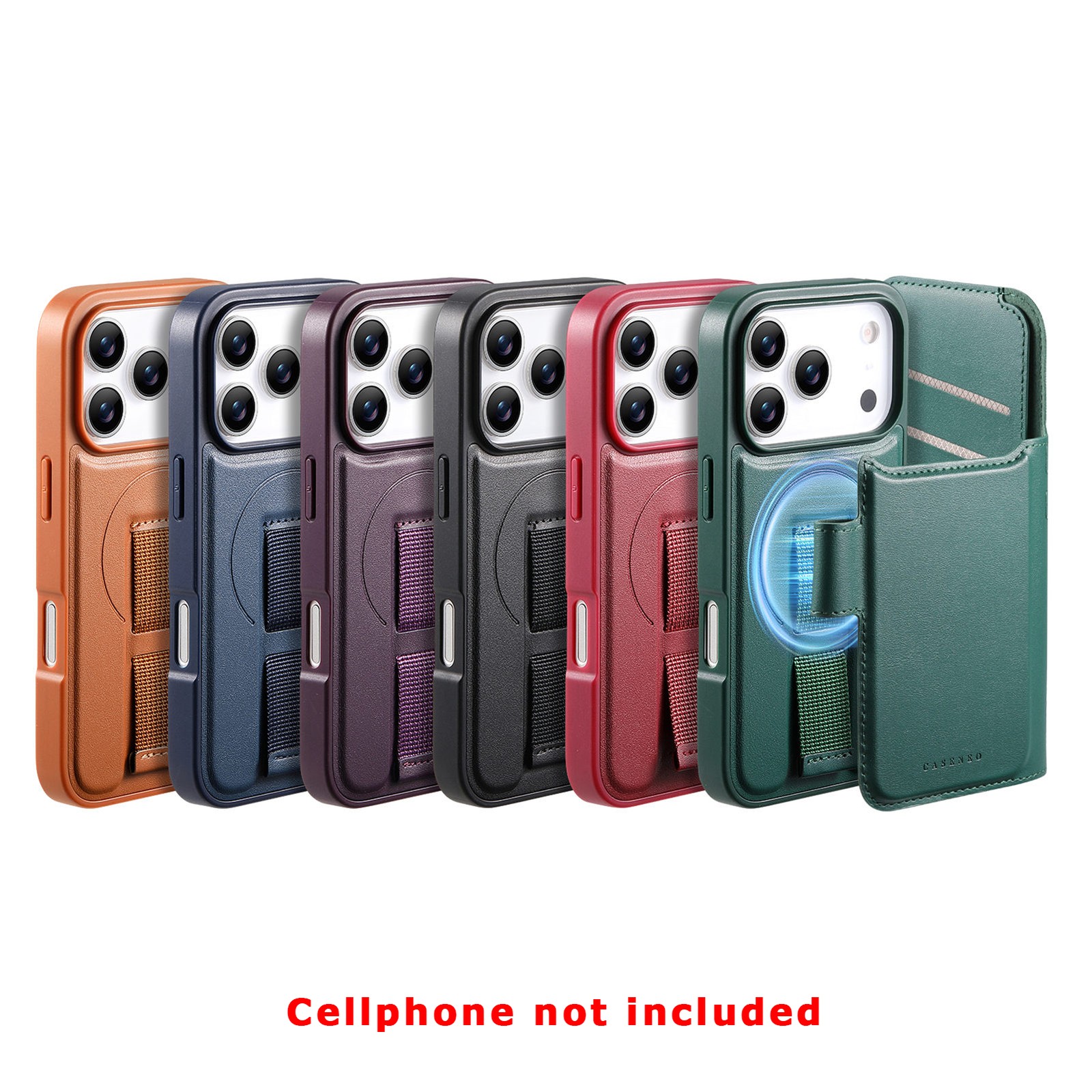 Sleek Wallet-Style Durable Shockproof Practical Adsorption Function Phone Case