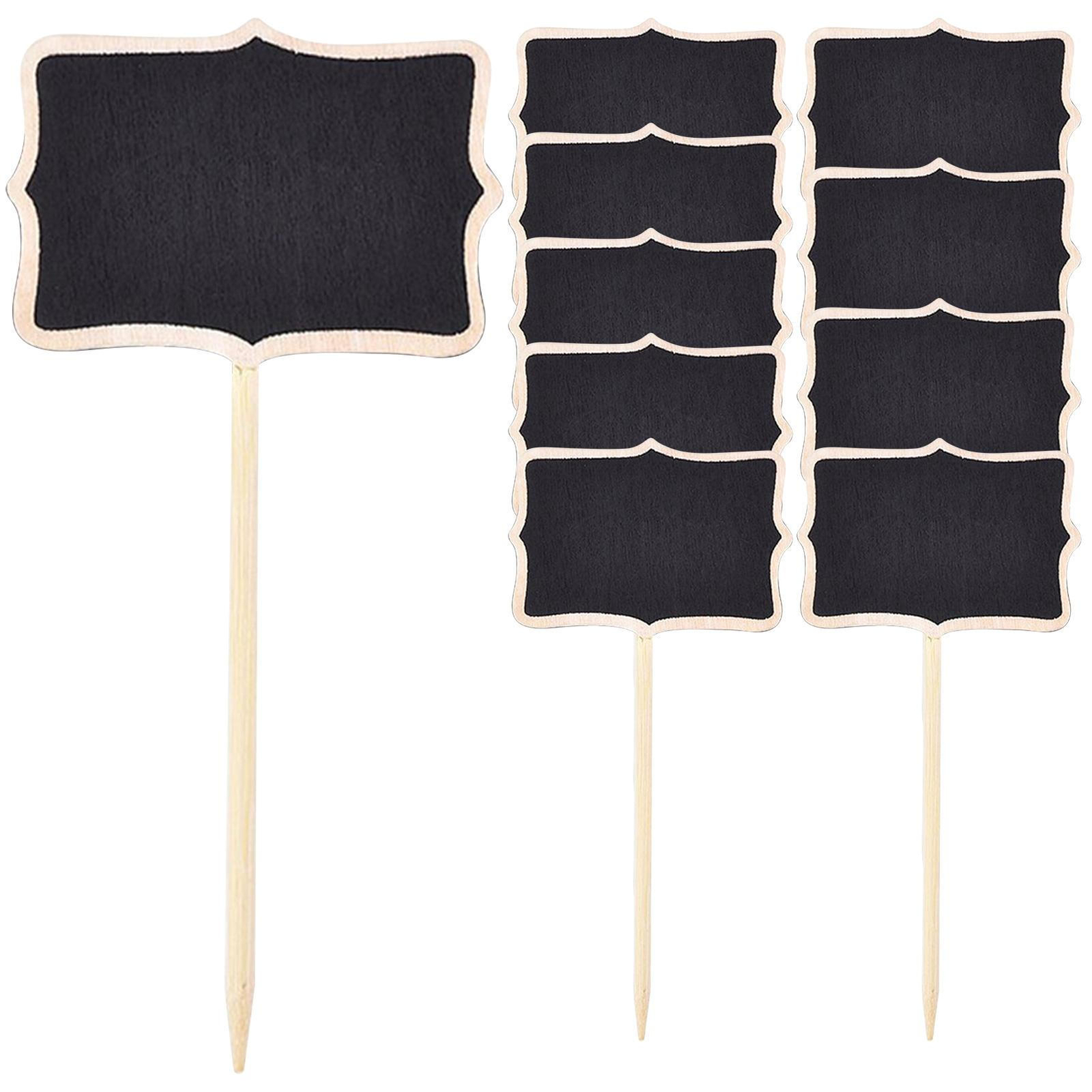 10Pcs Wooden Plant Labels Plant Name Tags Small Blackboard Gardening Decoration