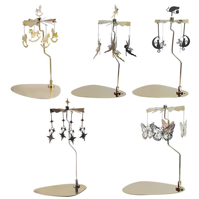 With Tray Rotating Candlestick Set